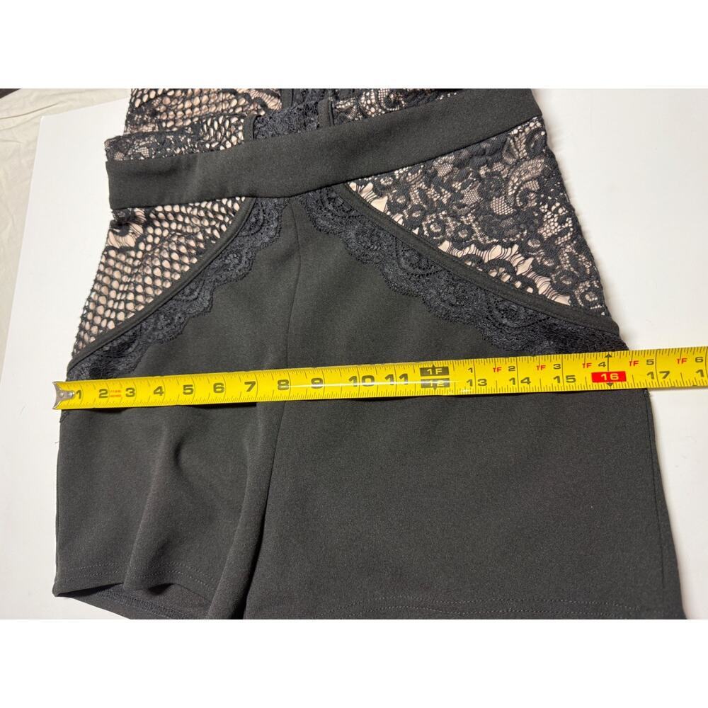 Entry Contrast Lace Black Romper Whimsygoth Fairy Size Med - Picture 7 of 7